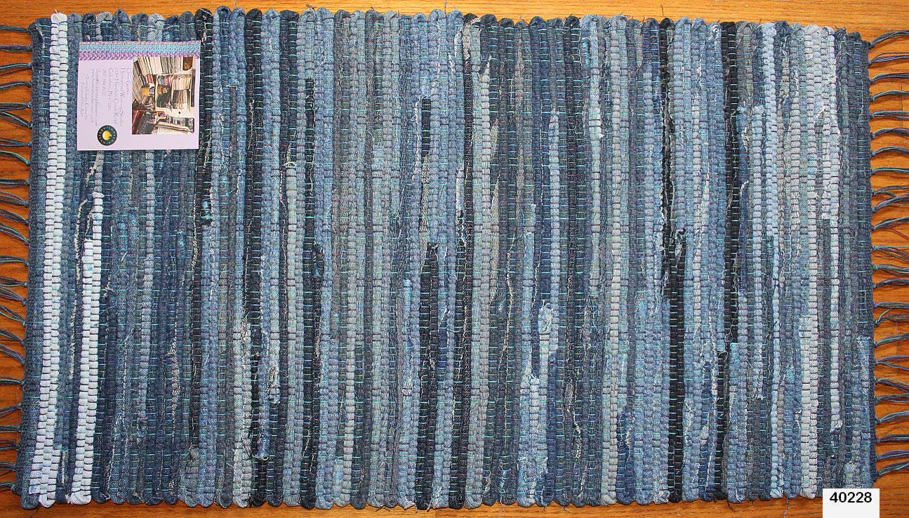 Blue denim rag rug